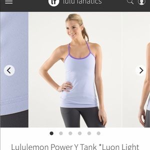 Lululemon Power Y Tank *luon light